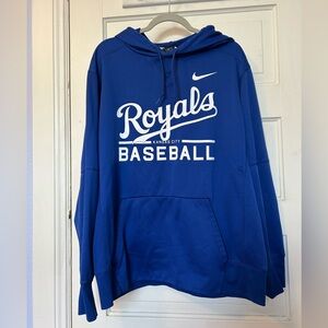 Kansas City Royals Hoodie XL Script Blue MLB Baseball Nike Pullover Sweatshirt